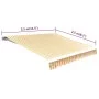 Toldo de lona naranja y blanco 350x250 cm de vidaXL, Toldos - Ref: Foro24-143705, Precio: 36,71 €, Descuento: %