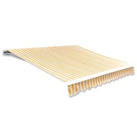 Toldo de lona naranja y blanco 450x300 cm de vidaXL, Toldos - Ref: Foro24-143706, Precio: 56,69 €, Descuento: %