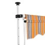 Toldo manual retráctil amarillo y azul a rayas 100 cm de vidaXL, Toldos - Ref: Foro24-145830, Precio: 74,72 €, Descuento: %