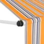 Toldo manual retráctil amarillo y azul a rayas 100 cm de vidaXL, Toldos - Ref: Foro24-145830, Precio: 74,72 €, Descuento: %