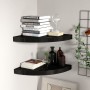 Estantes flotantes de esquina 2 uds MDF negro 35x35x3,8 cm de vidaXL, Estantes y estanterías - Ref: Foro24-323920, Precio: 55...