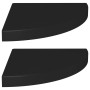 Estantes flotantes de esquina 2 uds MDF negro 35x35x3,8 cm de vidaXL, Estantes y estanterías - Ref: Foro24-323920, Precio: 55...