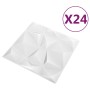 Paneles de pared 3D 24 unidades 50x50 cm blanco diamante 6 m² de vidaXL, Recubrimiento de paredes - Ref: Foro24-150911, Preci...