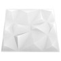 Paneles de pared 3D 24 unidades 50x50 cm blanco diamante 6 m² de vidaXL, Recubrimiento de paredes - Ref: Foro24-150911, Preci...