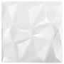 Paneles de pared 3D 24 unidades 50x50 cm blanco diamante 6 m² de vidaXL, Recubrimiento de paredes - Ref: Foro24-150911, Preci...
