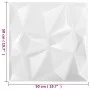 3D Wandpaneele 48 Stück rautenweiß 12 m² 50x50 cm von vidaXL, Wandverkleidung - Ref: Foro24-150912, Preis: 123,92 €, Rabatt: %