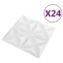 Paneles de pared 3D 24 unidades blanco origami 6 m² 50x50 cm de vidaXL, Recubrimiento de paredes - Ref: Foro24-150913, Precio...