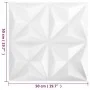 3D-Wandpaneele 48 Einheiten weißes Origami 12 m² 50x50 cm von vidaXL, Wandverkleidung - Ref: Foro24-150914, Preis: 118,83 €, ...