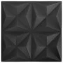 Paneles de pared 3D 48 unidades negro origami 12 m² 50x50 cm de vidaXL, Recubrimiento de paredes - Ref: Foro24-150918, Precio...
