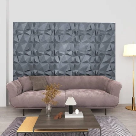 3D wall panels 48 units diamond gray 12 m² 50x50 cm by vidaXL, Wall covering - Ref: Foro24-150920, Price: 120,08 €, Discount: %