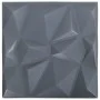 3D wall panels 48 units diamond gray 12 m² 50x50 cm by vidaXL, Wall covering - Ref: Foro24-150920, Price: 120,08 €, Discount: %