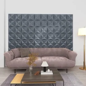 3D wall panels 48 units gray origami 12 m² 50x50 cm by vidaXL, Wall covering - Ref: Foro24-150922, Price: 117,20 €, Discount: %
