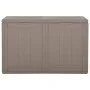 Caja de almacenaje para jardín 180 L PP ratán marrón de vidaXL, Cajas de almacenaje para exteriores - Ref: Foro24-151231, Pre...