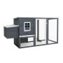 Gallinero con 1 jaula para huevos madera gris de vidaXL, Jaulas y habitáculos para animales pequeños - Ref: Foro24-170846, Pr...