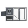 Gallinero con 1 jaula para huevos madera gris de vidaXL, Jaulas y habitáculos para animales pequeños - Ref: Foro24-170846, Pr...