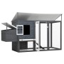 Gallinero con 1 jaula para huevos madera gris de vidaXL, Jaulas y habitáculos para animales pequeños - Ref: Foro24-170846, Pr...