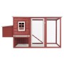 Gallinero con 1 jaula para huevos madera rojo de vidaXL, Jaulas y habitáculos para animales pequeños - Ref: Foro24-170848, Pr...