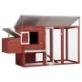 Gallinero con 1 jaula para huevos madera rojo de vidaXL, Jaulas y habitáculos para animales pequeños - Ref: Foro24-170848, Pr...