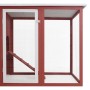 Gallinero con 1 jaula para huevos madera rojo de vidaXL, Jaulas y habitáculos para animales pequeños - Ref: Foro24-170848, Pr...