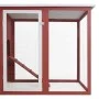 Gallinero con 1 jaula para huevos madera rojo de vidaXL, Jaulas y habitáculos para animales pequeños - Ref: Foro24-170848, Pr...