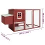 Gallinero con 1 jaula para huevos madera rojo de vidaXL, Jaulas y habitáculos para animales pequeños - Ref: Foro24-170848, Pr...
