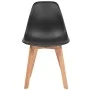Sillas de comedor 2 unidades plástico negro de vidaXL, Sillas de comedor - Ref: Foro24-244777, Precio: 109,21 €, Descuento: %
