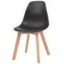 Sillas de comedor 2 unidades plástico negro de vidaXL, Sillas de comedor - Ref: Foro24-244777, Precio: 109,21 €, Descuento: %