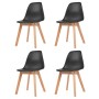 Sillas de comedor 4 unidades plástico negro de vidaXL, Sillas de comedor - Ref: Foro24-244778, Precio: 209,31 €, Descuento: %
