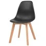 Sillas de comedor 4 unidades plástico negro de vidaXL, Sillas de comedor - Ref: Foro24-244778, Precio: 192,83 €, Descuento: %