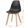 Sillas de comedor 4 unidades plástico negro de vidaXL, Sillas de comedor - Ref: Foro24-244778, Precio: 192,83 €, Descuento: %