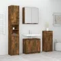 Set de muebles de baño 4 piezas madera contrachapada roble humo de vidaXL, Muebles de baño - Ref: Foro24-3115889, Precio: 237...