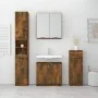 Set de muebles de baño 4 piezas madera contrachapada roble humo de vidaXL, Muebles de baño - Ref: Foro24-3115889, Precio: 237...