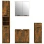 Set de muebles de baño 4 piezas madera contrachapada roble humo de vidaXL, Muebles de baño - Ref: Foro24-3115889, Precio: 237...
