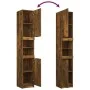 Set de muebles de baño 4 piezas madera contrachapada roble humo de vidaXL, Muebles de baño - Ref: Foro24-3115889, Precio: 237...