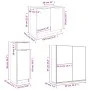 Set de muebles de baño 4 piezas madera contrachapada roble humo de vidaXL, Muebles de baño - Ref: Foro24-3115889, Precio: 237...