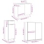 Set de muebles de baño 4 piezas madera contrachapada roble humo de vidaXL, Muebles de baño - Ref: Foro24-3115889, Precio: 233...