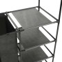 Perchero de ropa de acero y textil no tejido 87x44x158 cm negro de vidaXL, Organizadores de vestidores y perchas de barra - R...