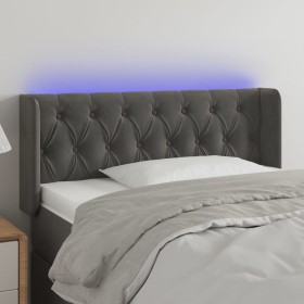 Cabecero con LED de terciopelo gris oscuro 103x16x78/88 cm de vidaXL, Cabeceros y pies de cama - Ref: Foro24-3123615, Precio:...