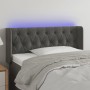 Cabecero con LED de terciopelo gris oscuro 103x16x78/88 cm de vidaXL, Cabeceros y pies de cama - Ref: Foro24-3123615, Precio:...