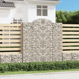 Cestas de gaviones 9 uds forma de arco hierro 200x50x220/240 cm en Macetas y jardineras | Comprar online en Foru.es