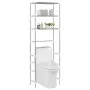 Estantería de 3 niveles sobre inodoro plateado 53x28x169 cm de vidaXL, Toalleros - Ref: Foro24-282464, Precio: 24,53 €, Descu...