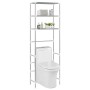 Estantería de 3 niveles sobre inodoro plateado 53x28x169 cm de vidaXL, Toalleros - Ref: Foro24-282464, Precio: 23,14 €, Descu...