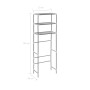 Estantería de 3 niveles sobre inodoro plateado 53x28x169 cm de vidaXL, Toalleros - Ref: Foro24-282464, Precio: 23,14 €, Descu...
