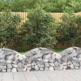 Cesta de gaviones forma arco hierro galvanizado 100x30x40/60 cm en Macetas y jardineras | Comprar online en Foru.es