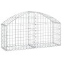 Cesta de gaviones forma arco hierro galvanizado 100x30x40/60 cm en Macetas y jardineras | Comprar online en Foru.es