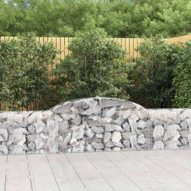 Cestas de gaviones 3 uds forma de arco hierro 300x30x60/80 cm en Macetas y jardineras | Comprar online en Foru.es
