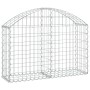 Cesta de gaviones forma arco hierro galvanizado 100x30x60/80 cm en Macetas y jardineras | Comprar online en Foru.es