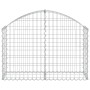 Cesta de gaviones forma arco hierro galvanizado 100x30x60/80 cm en Macetas y jardineras | Comprar online en Foru.es