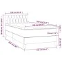 Box spring bed with mattress and LED dark gray velvet 100x200 cm by vidaXL, Beds and slatted bases - Ref: Foro24-3134568, Pri...