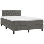 Cama box spring con colchón terciopelo gris oscuro 120x200 cm de vidaXL, Camas y somieres - Ref: Foro24-3141474, Precio: 382,...